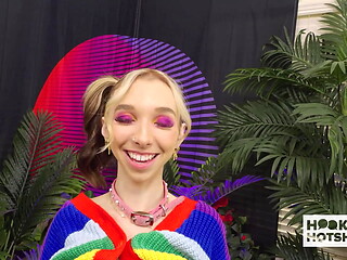 Skinny Blonde Slut Breezy Bri Opens Her Pussy For Rough Sex