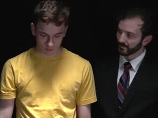 Skinny lad gets a toy and fingers in his asshole