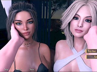 Ecchi blonde with huge tits in a naughty animated adventure