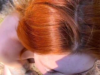 Amateur sex blowjob outdoors