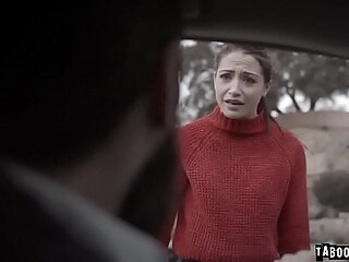 Hot teen brunette Avi gets hardcore fucked from behind