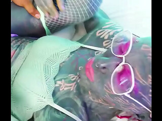 POV TRANS threesome - tattooed Mazhem &amp_ Josh