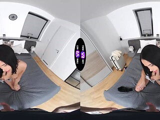 Naughty Alyssa Bounty rides his cock after city tour