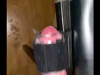 Cumshot with machine