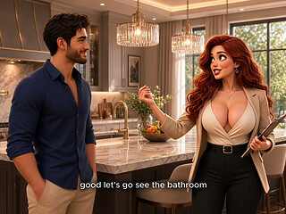 Husband Cheated with Hot Redhead Realtor and then Fucked BOTH!