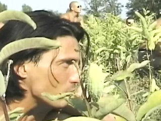 French babe gets huge facial outdoors in meadow - amateur bukkake with big cock