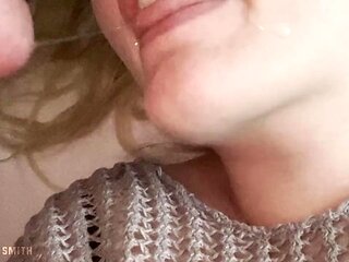 Stepbrother Casually Watching Porn And Cum In Stepsisters Mouth