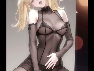 Sexy anime girls dancing in revealing outfits.