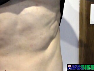 Hung Muscle Jock Jax Pounds Fleshlight While Introducing Himself