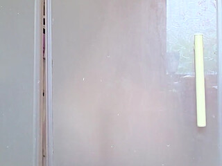 Hiding in the shower......
