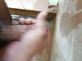 Desi indian male model jerking in bathroom