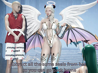 Succubus MILF gets punished with a deepthroat blowjob