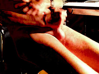 at night in the office