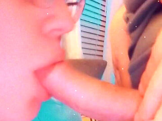 Taking videos of me playing with his dick with my mouth this is so much fun