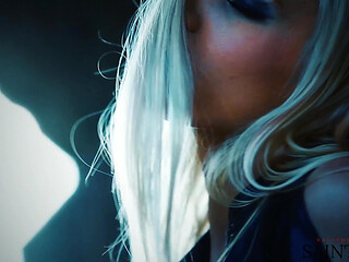 Blonde Does Business with an Open Mouth and a Taste for Cum