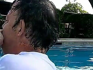Nurse Vicki and Handsome Harry Are Having Fun Kissing in the Pool!
