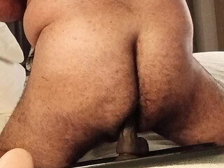 Getting fucked by dildo beer