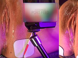 Extreme Close Up: Pussy Bulges and Pulses Watching VR - High-Speed #5