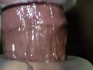 Close up wet blowjob masturbation 2 with cock ring