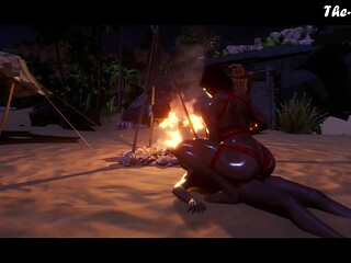 Thicc Goddess Shey rides and dominates in a wild nature scene