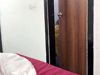 Indian maid went to the hotel to clean, customer paid and fucked her with Hindi audio roleplay