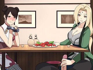 Naruto - Kunoichi Trainer - Part 19 - Tsunade Handjob Under Table by Loveskysanx