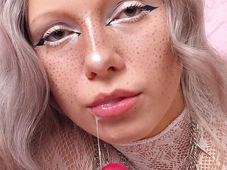 Enjoy a Sloppy Blowjob, Sex Between the Legs, Riding a Dildo and a Footjob - Everything Is Covered in Cum!