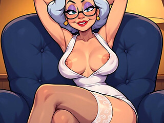 Cartoon Style Art Tits Out MILFs