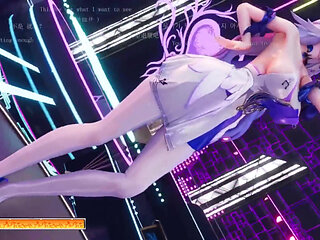 Dance Pop Mashup Roaring Tide Battle Twin Butt Plug Thrusting Explosive Breasts