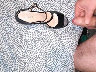 Squirted my wife's new shoes before she puts them on for a night out