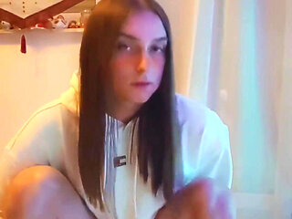 Glittergiiiirl in Her Chastity Cage Riding the Dildo Locked