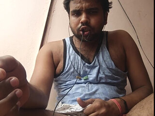 Watching hotty doing jerking