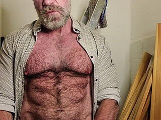 Hairy Dilf Gets Caught Wanking