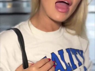 Elana Bunnz in sexy lingerie getting fucked on a rainy date