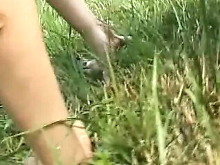 My Blonde Wife Fingering Her Wet Pussy Outdoor - Horny Slutty Solo