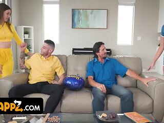 Stepfathers Day Orgy With Big Tits Stepdaughters - Cheating Stepdads Get Young Pussy With Teal Conrad, Hazel Moore And Jessica Aaren