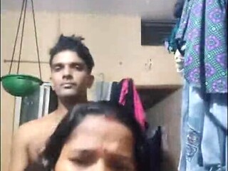 Indian Bhabhi Fellatio and Ridding Man-meat and romping