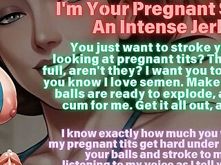 Ai Step-mommy Femdom Audio Song: a Pregnant Belly & Breasts JOI Session to Make You Stroke Your Cock Until Your Fat Balls Expl
