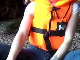 Lifejacket and Jeans on the Beach