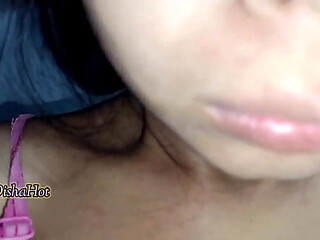 Desi village girl takes a sloppy blowjob from her husbando