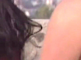 Hot Rooftop Threesome with Intense Fisting