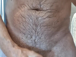 Hot Wolf takes shower