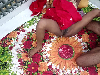 Indian Bhabhi Red Traditional Dress Intimate Sex with Devar - Homemade