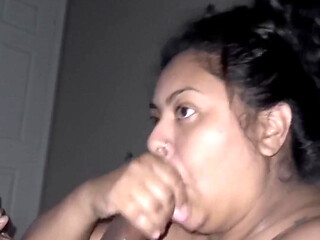 Queen Monica Gives Slopy Head and Gets Face Covered in Cum