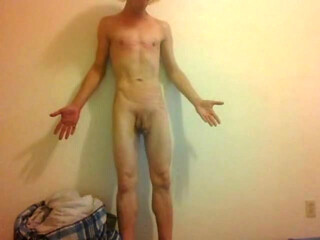 BDSM Naked Transgirl After Caning 40+ Times on Butt & Groin Wwood Stick