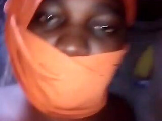 African amateur big breasts stripping