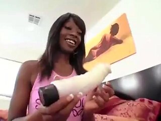 Chocolate milf fucks ft. Nyomi Banxxx: Ebony, Lesbian  Toy Porn