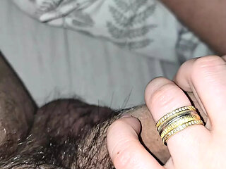 Step mom handjob step son hairy dick without low erection