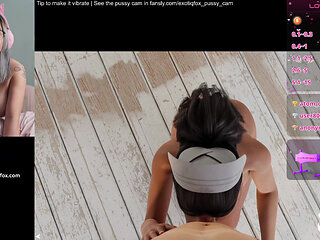 Cute Gamer Girl Gets Super Horny Playing Hentai Game - Live Masturbation Session