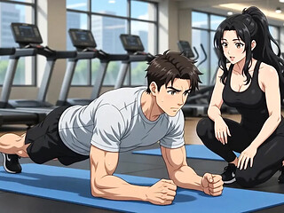 Yoga instructor seduces hot boy during private session